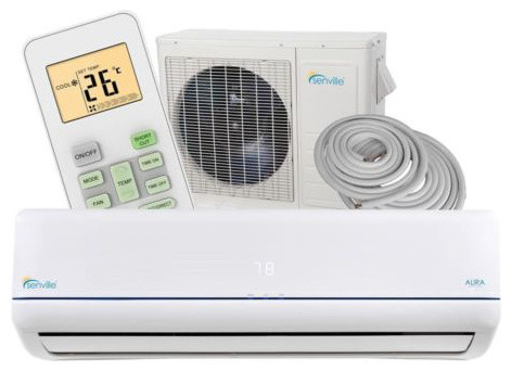 cooling heating modern senville conditioner ductless btu seer split pump heat mini air