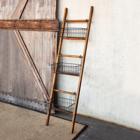 Ladder with Baskets