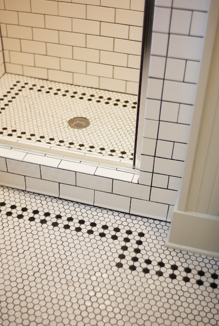 Black and White Hex Tile - traditional - bathroom - wichita - by ...