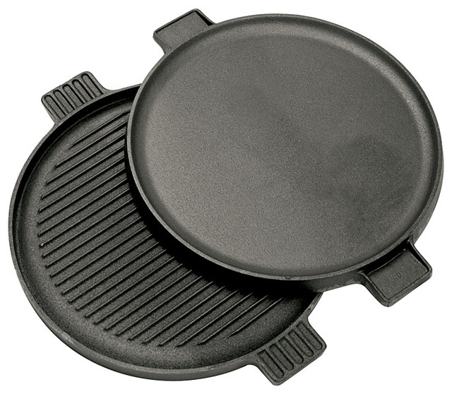 Bayou Classic 14inch Cast Iron Reversible Round Griddle Contemporary Griddles And Grill