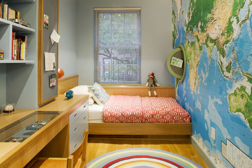 World Map Mural used in a child's bedroom