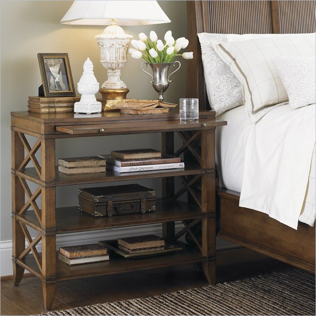 Lexington Quail Hollow Dawson Open Nightstand in Wellington Finish