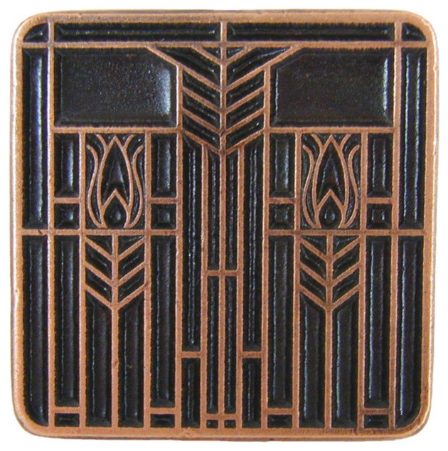 Prairie Tulips Knob in Antique Copper Craftsman And Drawer Knobs milwaukee by