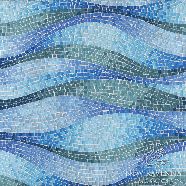 Brighton Wave Jewel Glass Mosaic Contemporary Tile other metro