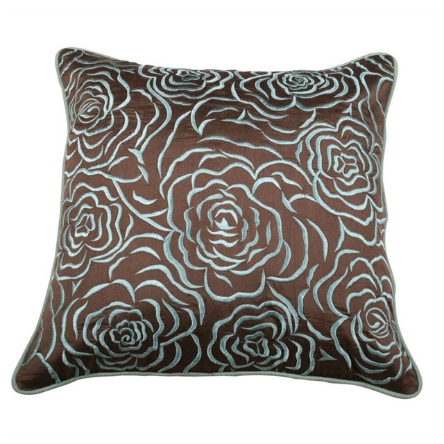 Rizzy Home - Aqua and Brown Decorative Accent Pillows (Set of 2) - T02813 - Traditional ...