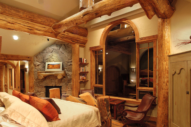 ... Log House - Traditional - Bedroom - vancouver - by Sitka Log Homes