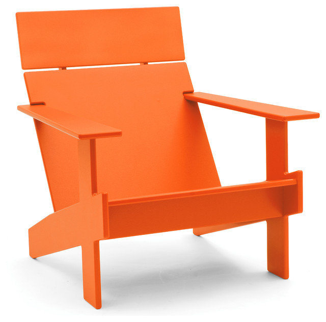 Lollygagger Lounge Chair, Sunset Orange Contemporary Outdoor Lounge