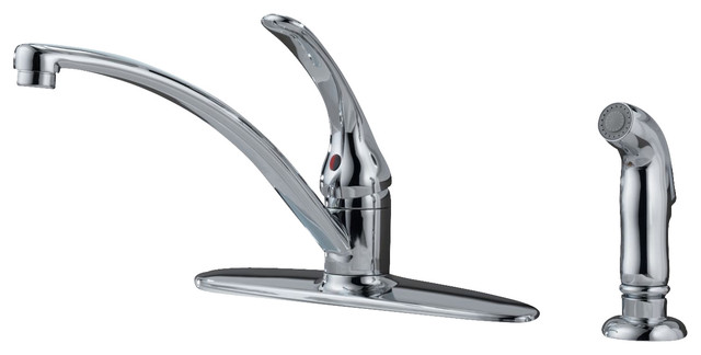 Foundations Core-B Single Handle Kitchen Faucet With Spray In Chrome ...