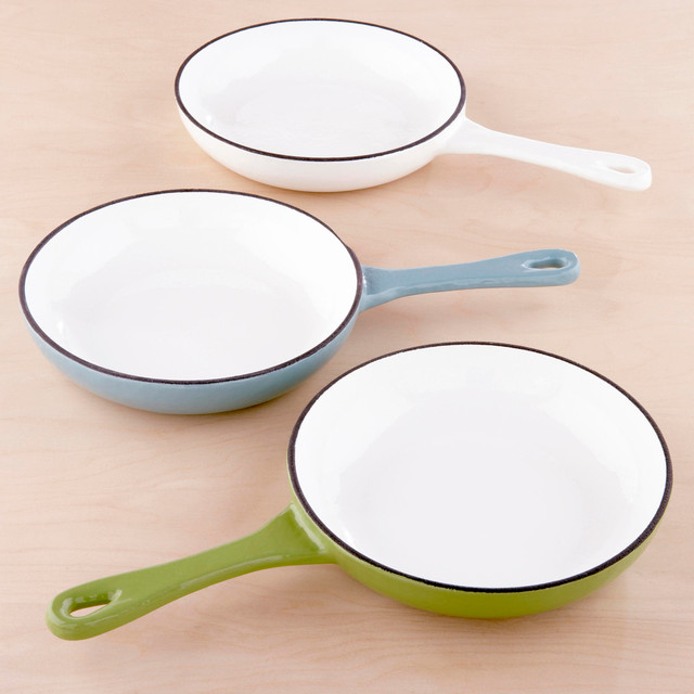 Cast Iron Enamel Skillet Modern Frying Pans And Skillets by Cost