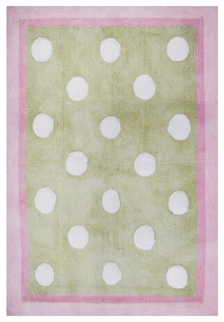 Green And Pink Rug Roselawnlutheran Pixie Baby Rug In Pink And Green Modern Rugs By Rosenberry Rooms