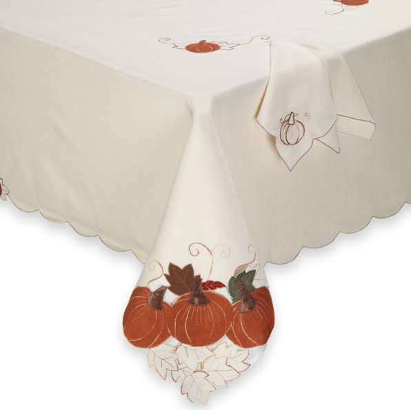 Pumpkin Party Tablecloth Traditional Tablecloths by Bed Bath & Beyond