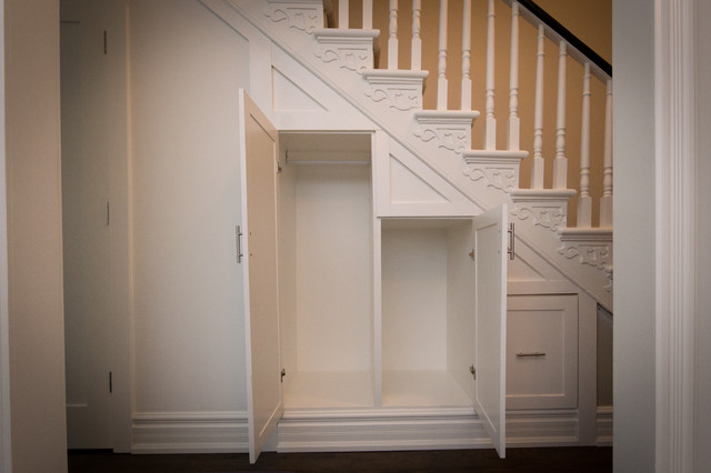 Toronto Cabbagetown Hallway Under Stairs Custom Closet - Contemporary ...