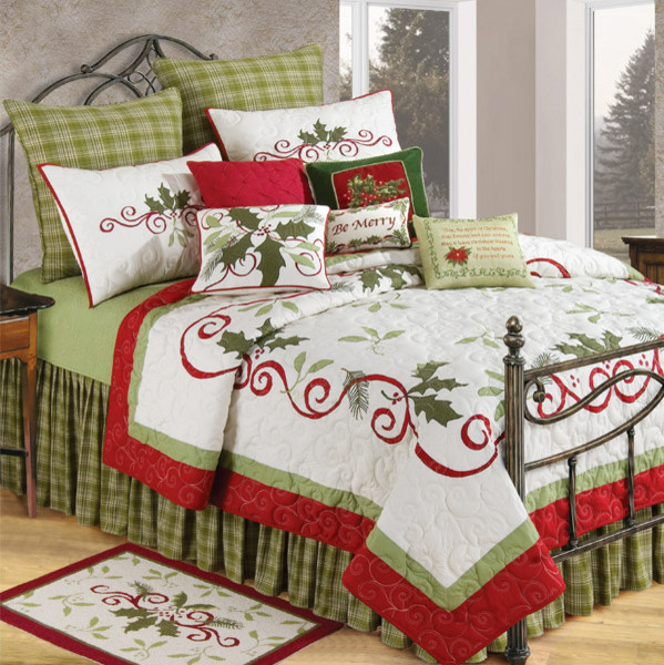 Christmas Quilts - Holiday Bedding contemporary-christmas-decorations
