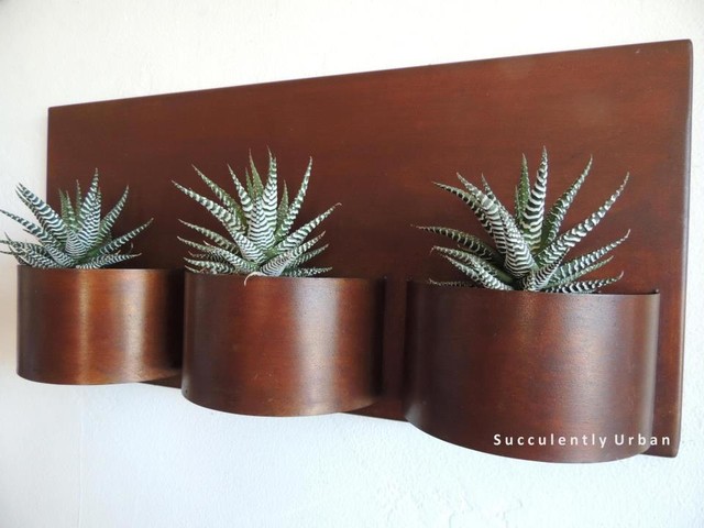 rustic metal wall planter