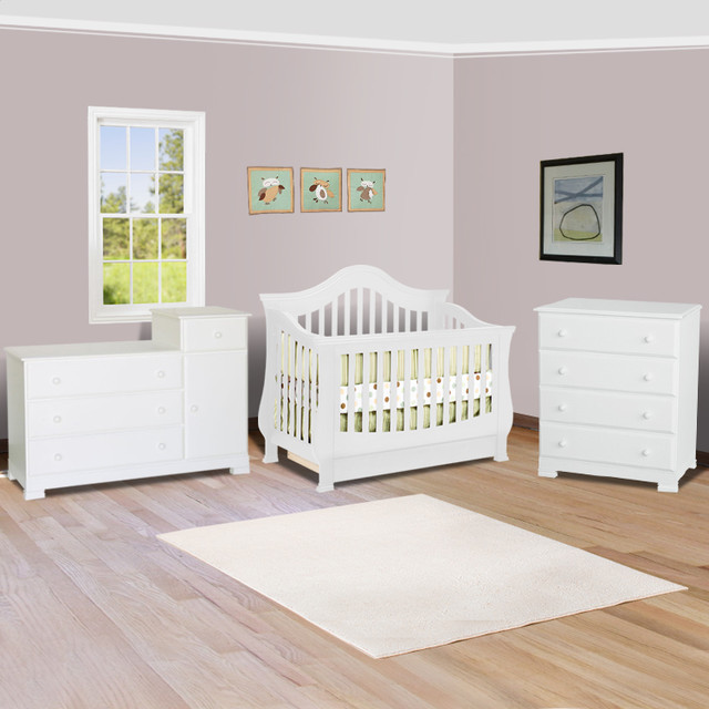 Ashbury Sleigh Convertible Crib In White Midcentury Ashbury Sleigh Convertible Crib In