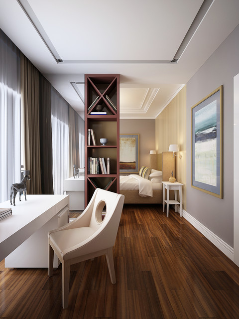 Three sisters (Center unit) contemporary-bedroom