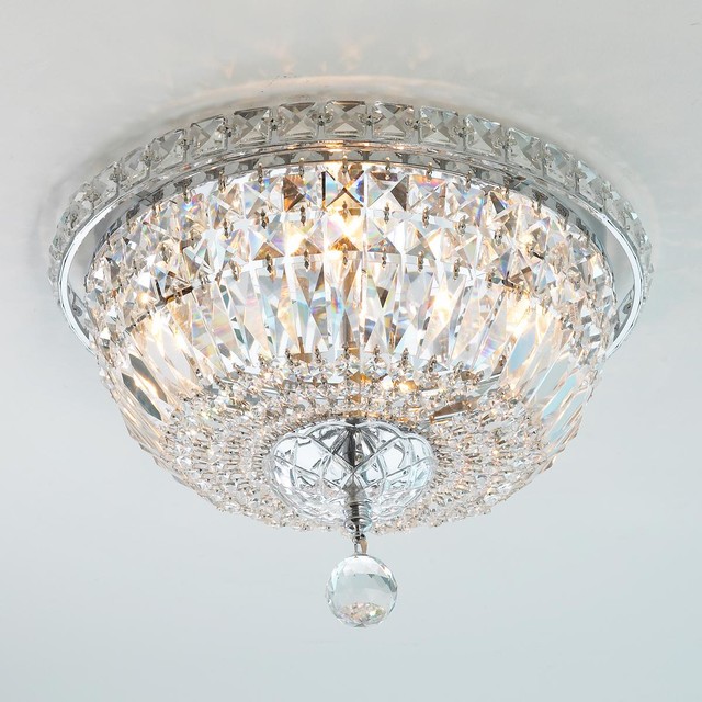 Small Crystal Basket Ceiling Light Flushmount Ceiling Lighting by