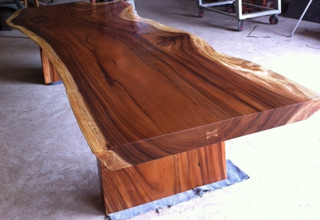 hardwood kitchen tables Solid Wood Slab Dining Table | 640 x 440