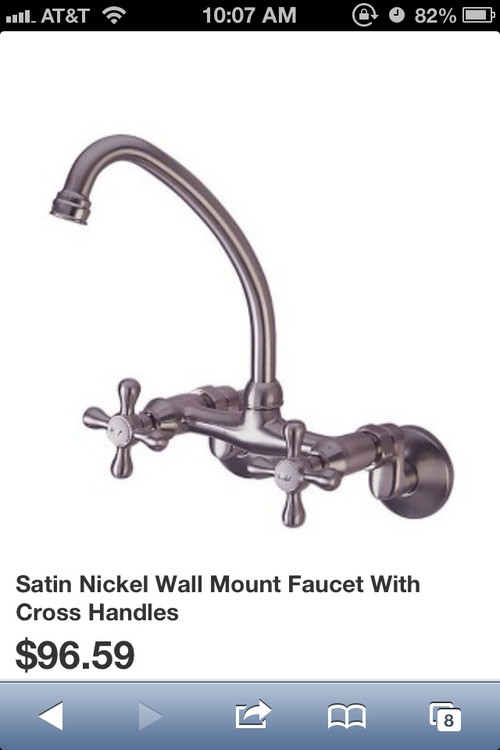 Wall mount faucet height above sink