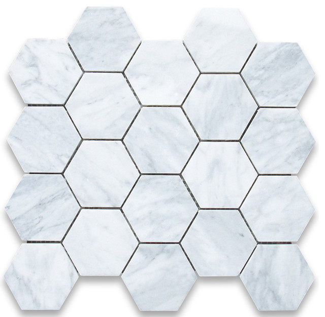 White Carrara Marble Hexagon Tiles 28 Images Ms International Carrara White 3 Inch Hexagon Mosaic Tile Honed Marble