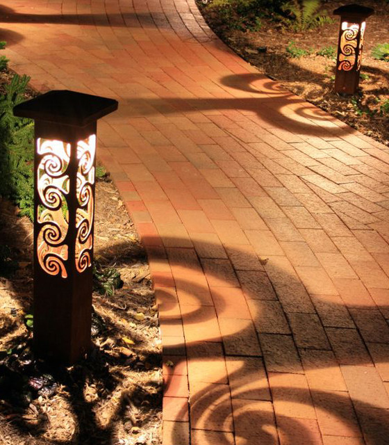 Decorative steel bollard lights Contemporary Outdoor Lighting