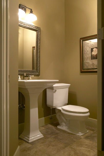 Country Walkout - traditional - powder room - calgary - by Maillot ...