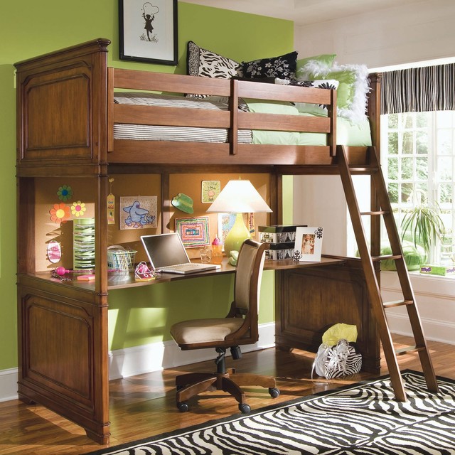 Loft bunk bed with desk - Traditional - Bedroom - charlotte