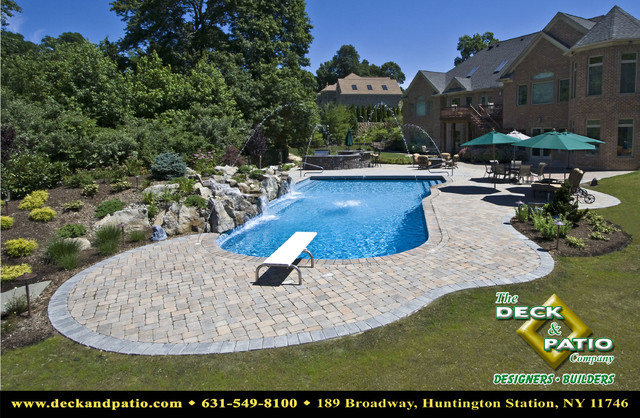 Patio, Patios, Stone and paver and brick patios, pool patios traditional-pool
