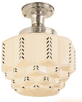 vintage art deco flush mount ceiling light