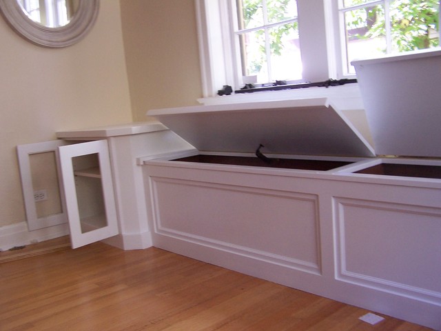 Window seat with corner cabinets - modern - denver - by AMF Custom ...
