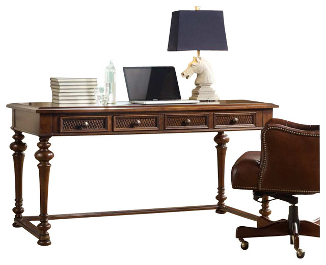 Hooker Furniture Lassiter 60 Inch Writing Desk in Cherry Transitional Desks And Hutches by