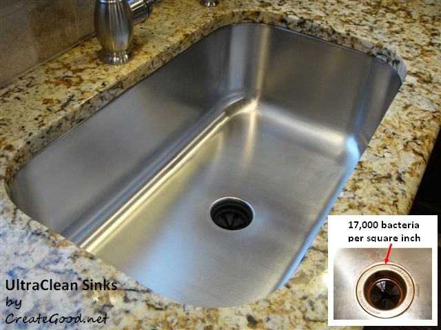 seamless drain kitchen sink