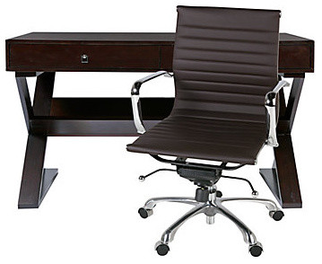 Desk Chairs Combo Interior Design Styles Chic Combo Jett Desk Brown Lider Chair Espresso Modern