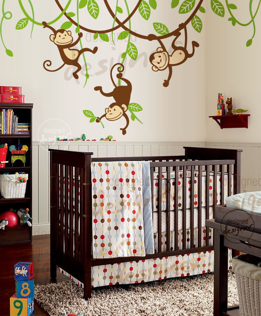 monkey bedroom decor tree wall decal giraffe wall decal jungle animals monkey swinging from branch and - Monkey Bedroom Decor monkey bedroom decor tree wall decal giraffe wall decal jungle animals monkey swinging from branch and - Monkey Bedroom Decor