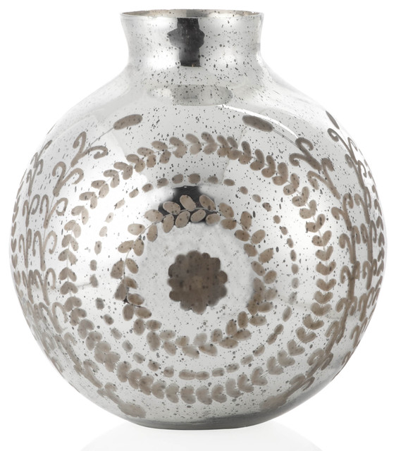 Bloomsbury Vase, Silver Contemporary Vases by Z Gallerie