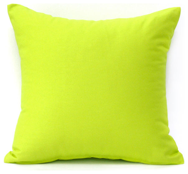 Solid Lime Green Accent / Throw Pillow Cover - Modern - Decorative Pillows - by Silver Fern Decor