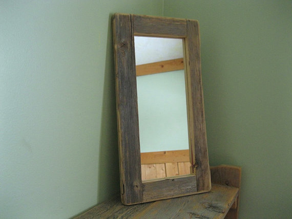 Reclaimed Barnwood Mirror by Paradise Hill Designs  Rustic  Wall Mirrors  by Etsy