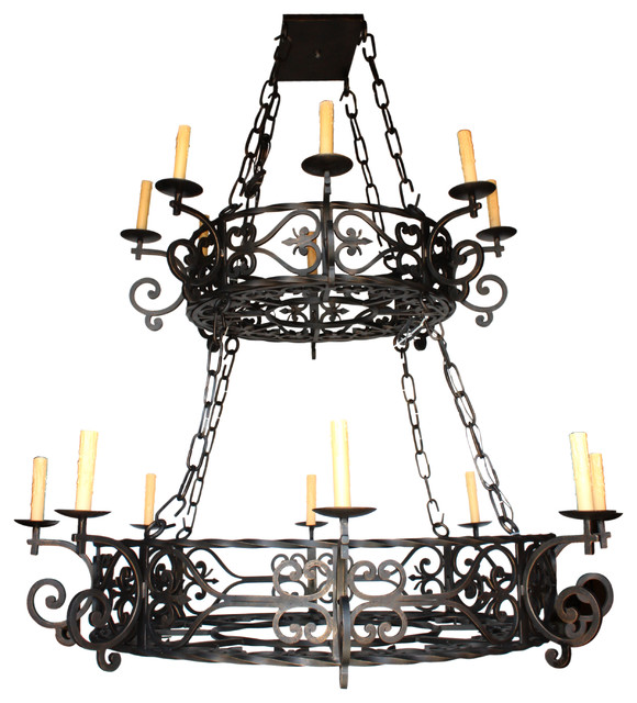 CH124 New hand made chandelier design Mediterranean Chandeliers san diego by Hacienda