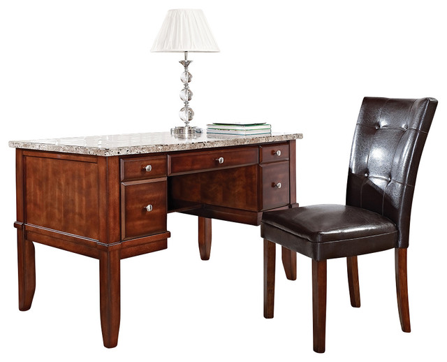 Steve Silver Montibello Marble Top Writing Desk Traditional Desks