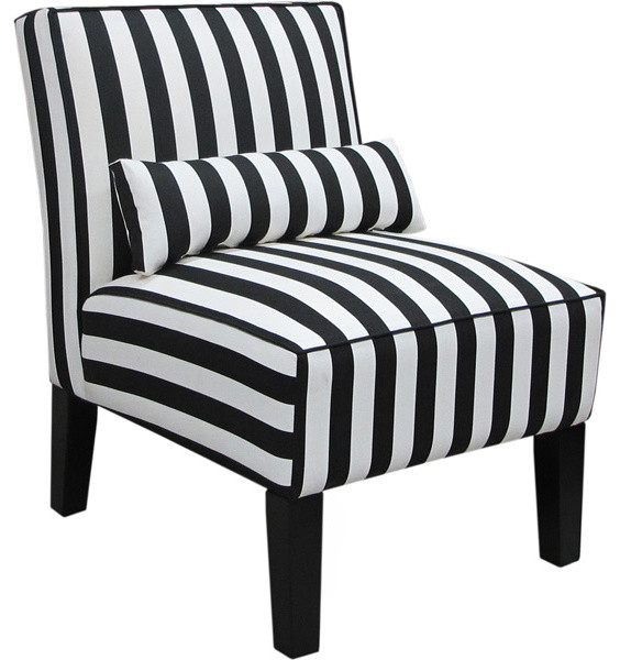 Skyline Furniture Canopy Stripe Armless Upholstered Chair