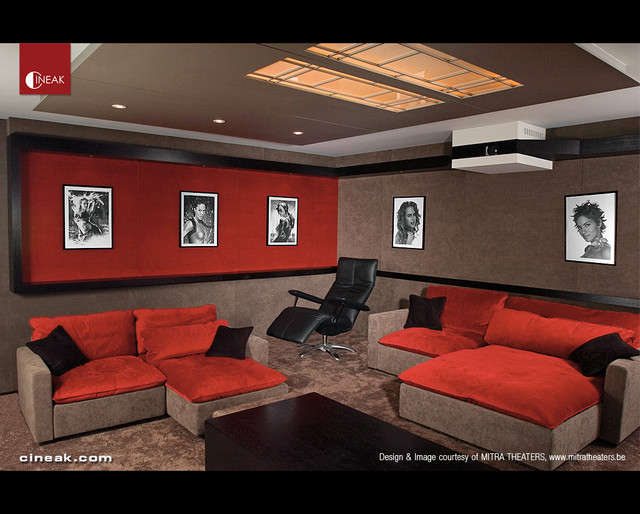 Cineak Intimo Seats in Home Theater - modern - media room - san ...