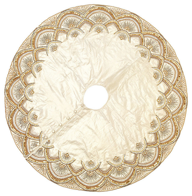 scallop tree skirt gold and silver transitional scallop tree skirt gold and silver transitional