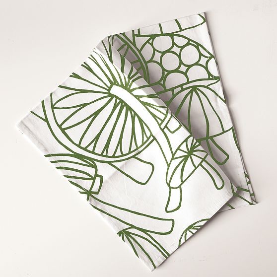 Mushroom Tea Towel Modern Dish Towels by West Elm