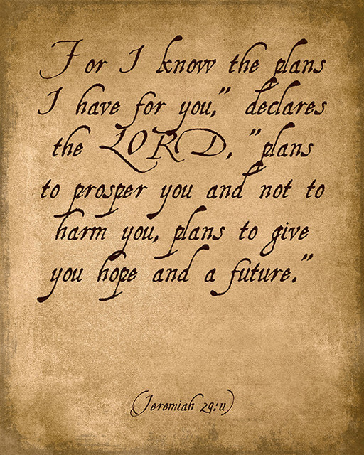 For I Know The Plans I Have For You (Jeremiah 29:11 ...