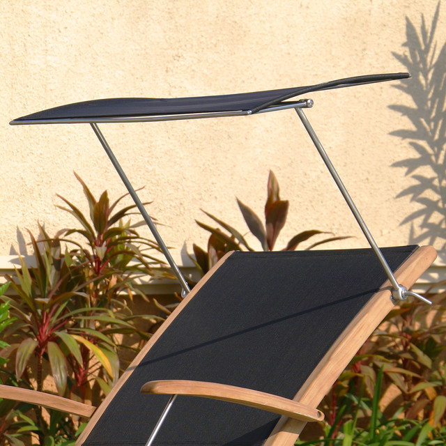Sun Shade for Rivera Teak Sling Lounge Chair Contemporary Outdoor