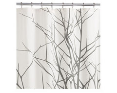 2-Piece Arbor Shower Curtain and Angel Hair Rug Gift Set CB2 contemporary shower curtains