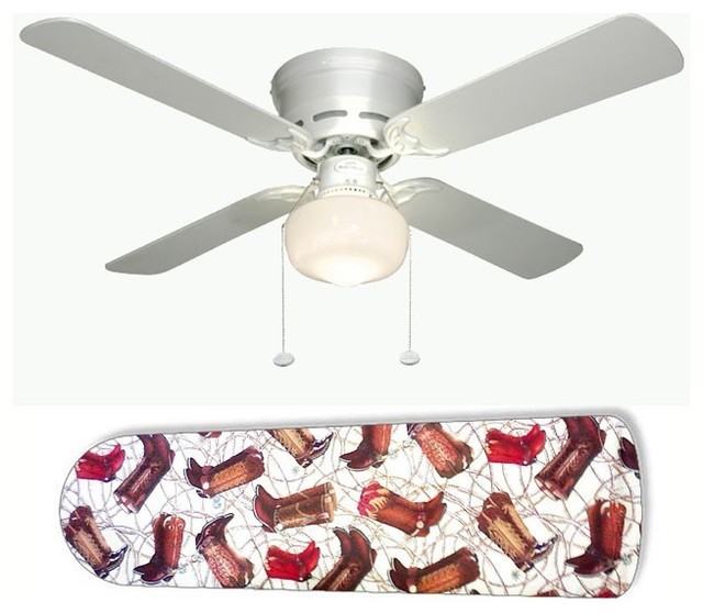 Cowboy Boot Western 42" Ceiling Fan and Lamp Eclectic Ceiling Fans