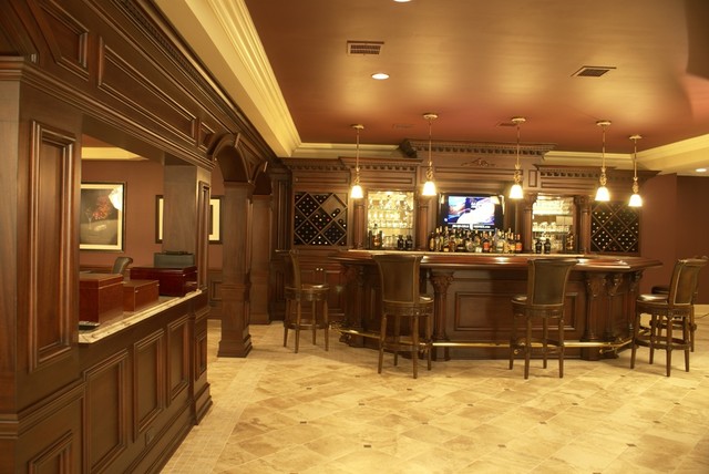 Basement Entertainment Room traditional-basement