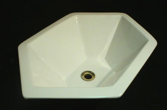 hexagonal undermount bathroom sink