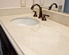 Crema Marfil Marble modern bathroom countertops